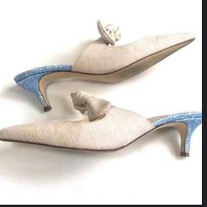 ✨J.Crew Linen Slide Glitter Heel - Super Cute!! ✨